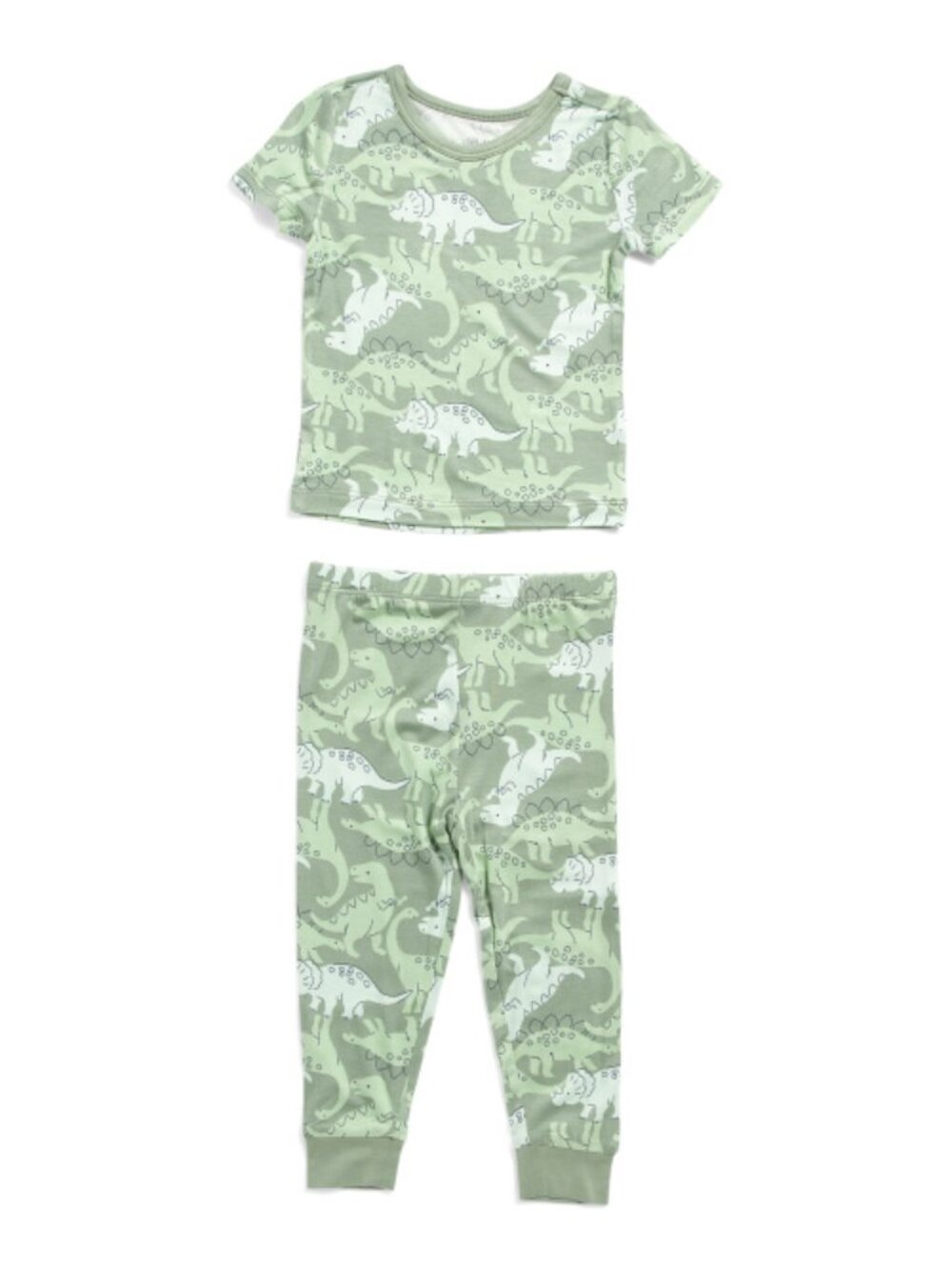 LITTLE ME Infant Boys Super Soft Dino Print Pajama Top And Pants Set - Size 24M